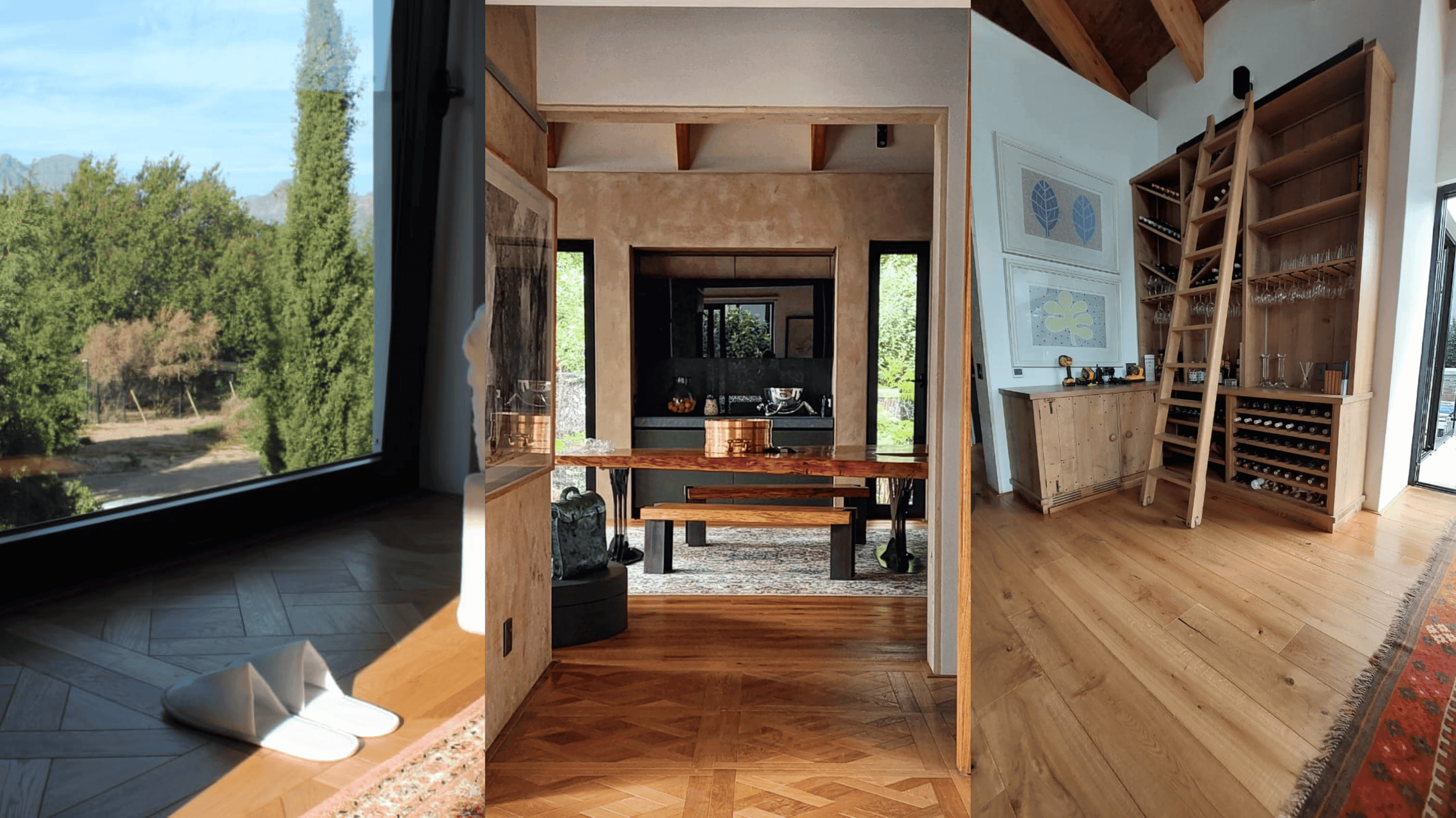 Luxury Cape Town interiors with herringbone and wide-plank oak flooring by Cape Oak Floors
