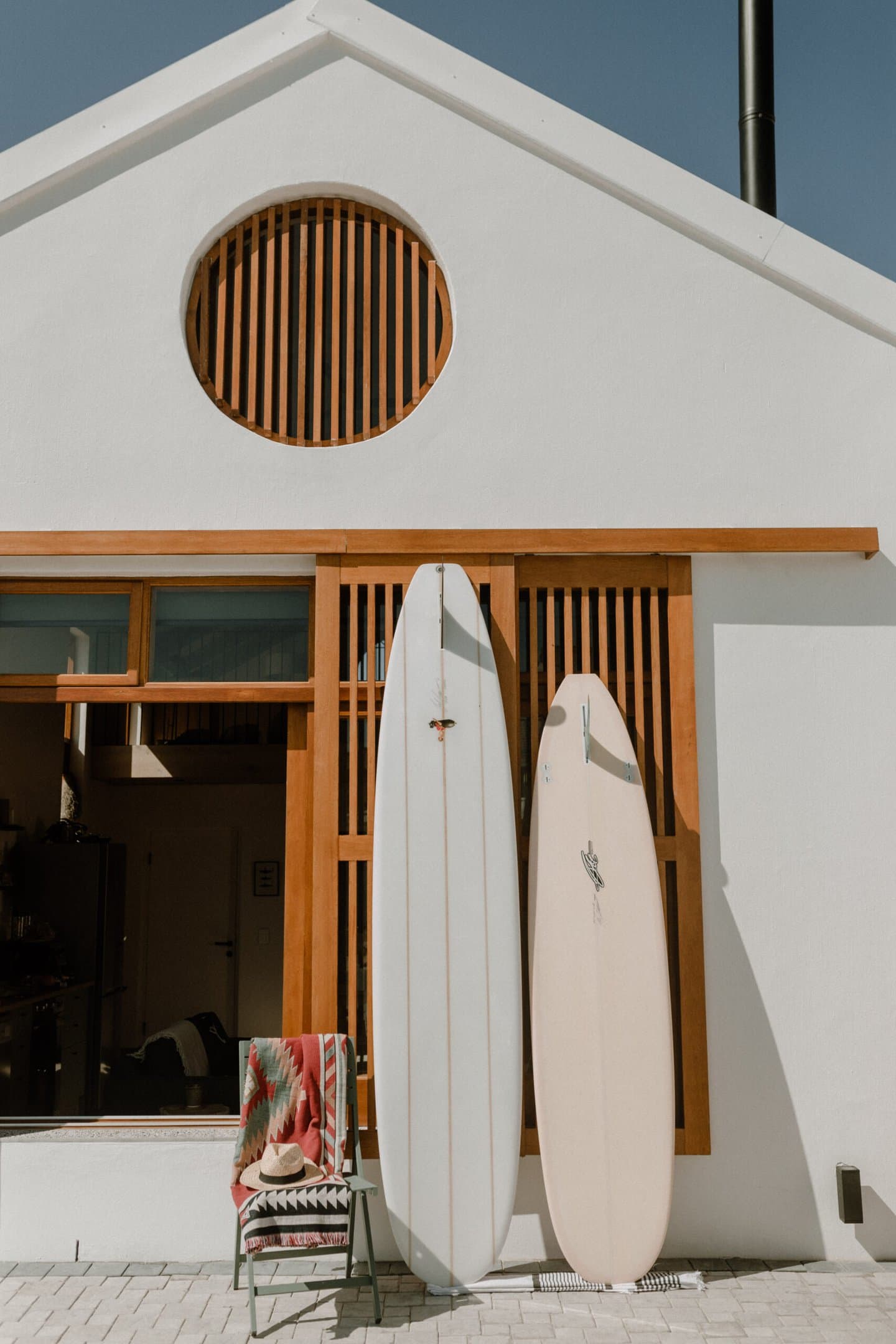 West Coast house with oak interiors and wooden deck